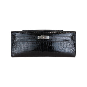 Kelly Cut Crocodile Shiny Niloticus Black PHW