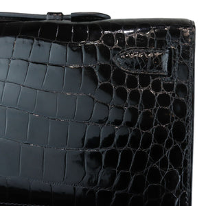 Kelly Cut Crocodile Shiny Niloticus Black PHW