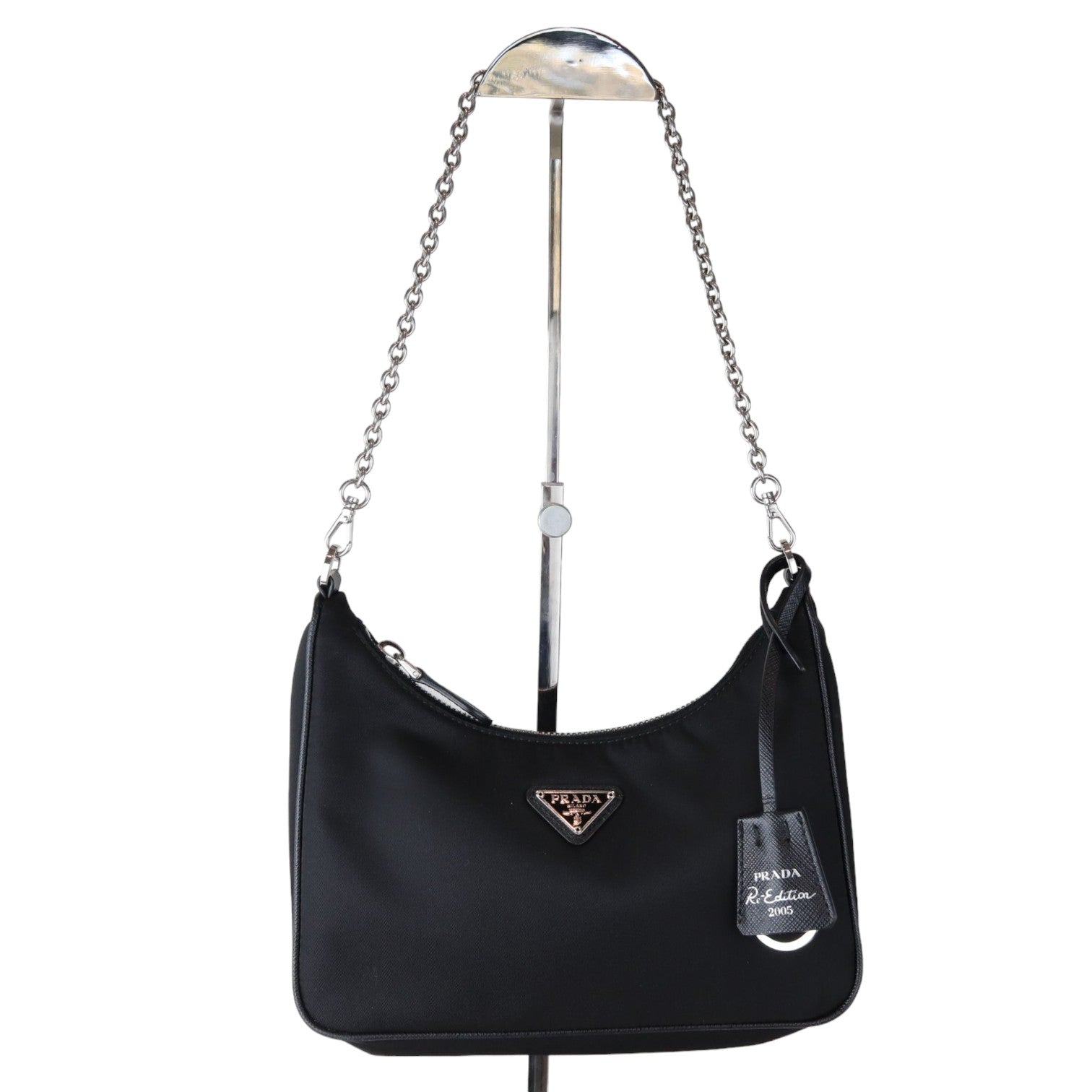 Black prada nylon bag hotsell