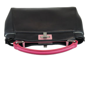 Peekaboo Iconic Satchel Mini Nappa Colorblock Black SHW