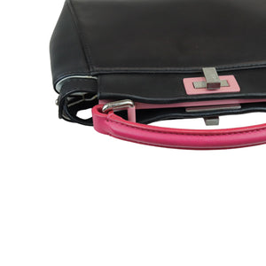 Peekaboo Iconic Satchel Mini Nappa Colorblock Black SHW