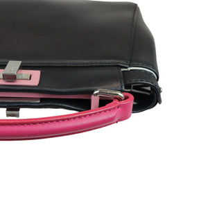 Peekaboo Iconic Satchel Mini Nappa Colorblock Black SHW