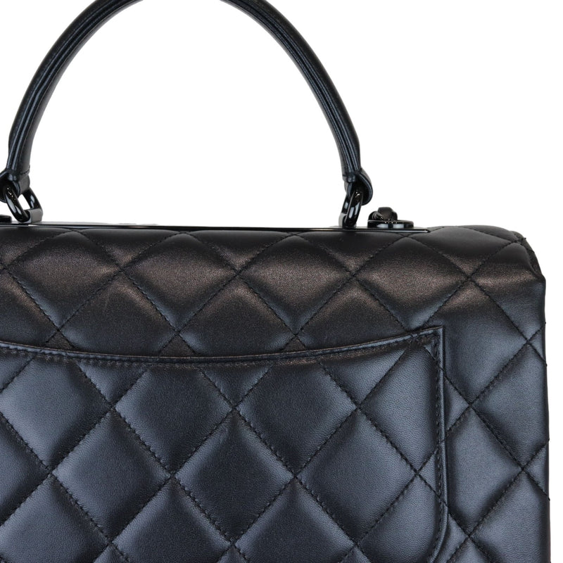 Trendy CC Medium Lambskin So Black BHW