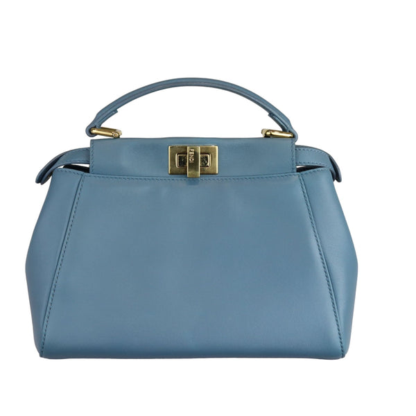 Peekaboo Iconic Satchel Mini Nappa Light Blue GHW | Bag Religion