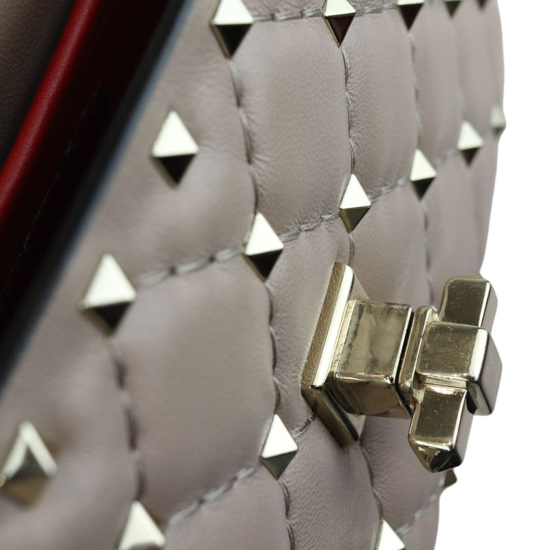 Rockstud Spike Shoulder Small Nappa Beige LGHW