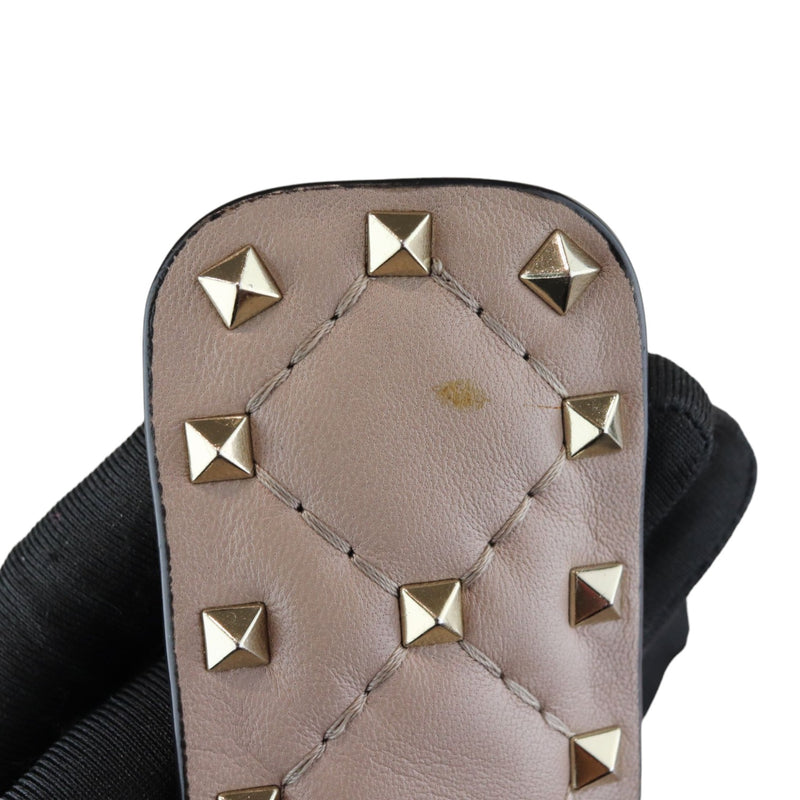 Rockstud Spike Shoulder Small Nappa Beige LGHW