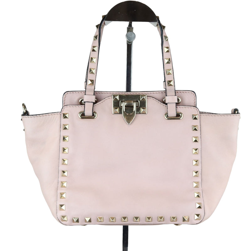 Rockstud Tote Small Vitello Beige Pink LGHW