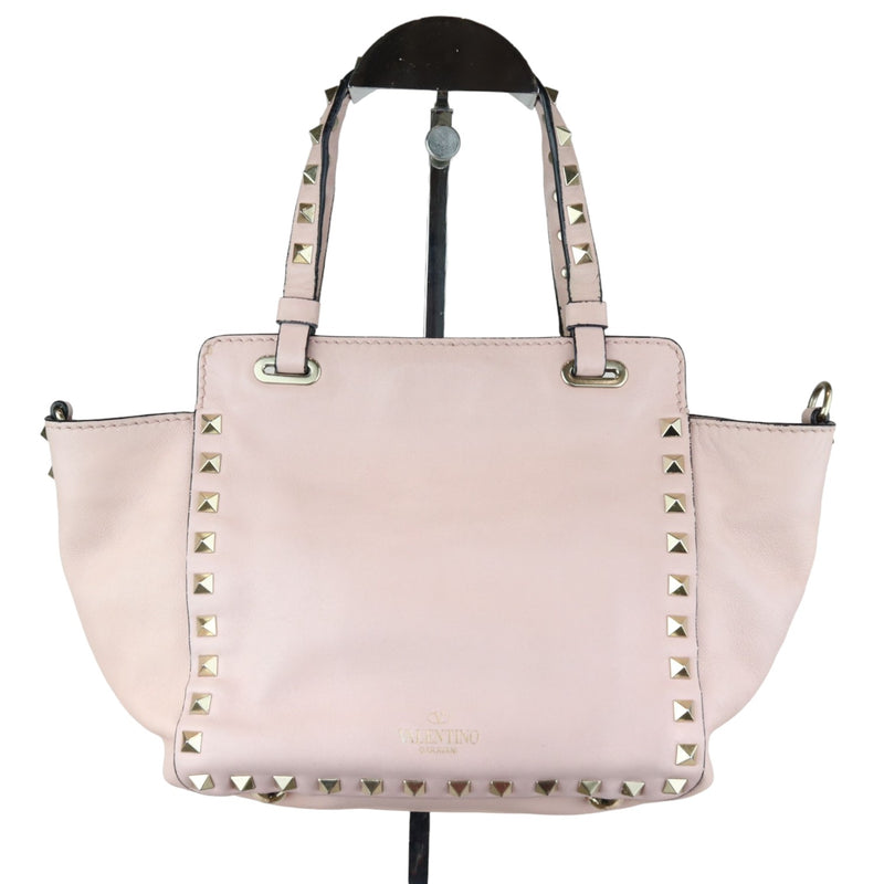 Rockstud Tote Small Vitello Beige Pink LGHW