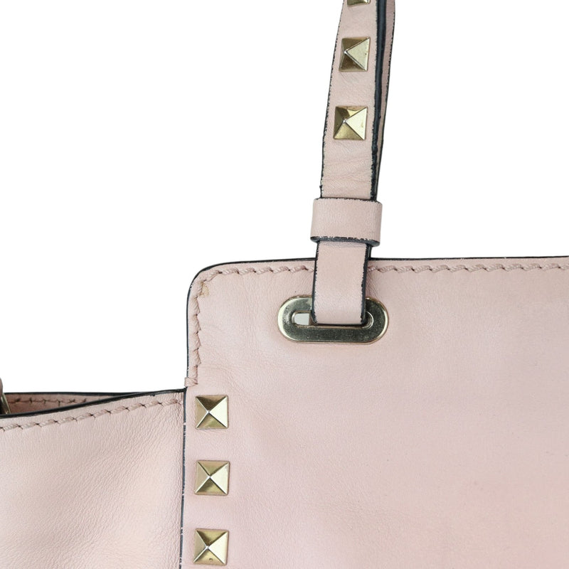 Rockstud Tote Small Vitello Beige Pink LGHW