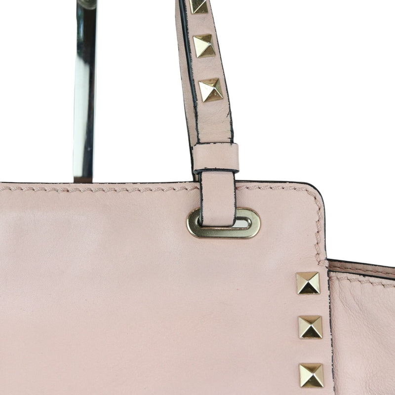 Rockstud Tote Small Vitello Beige Pink LGHW