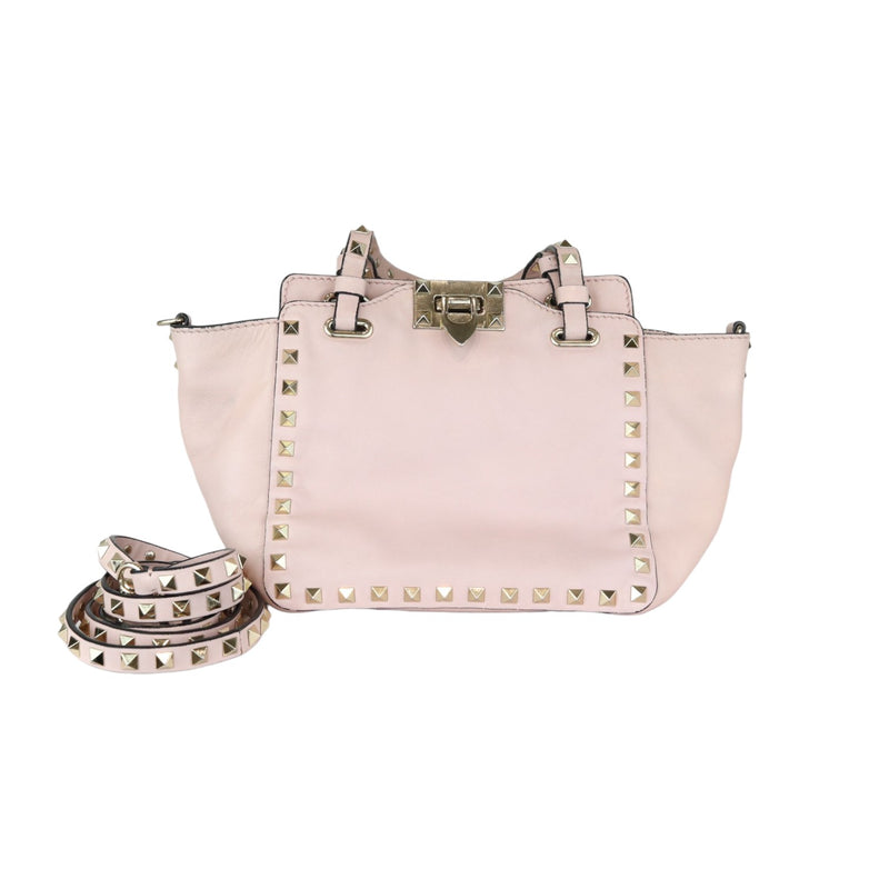 Rockstud Tote Small Vitello Beige Pink LGHW