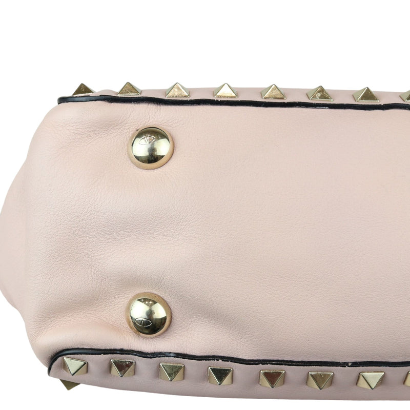 Rockstud Tote Small Vitello Beige Pink LGHW