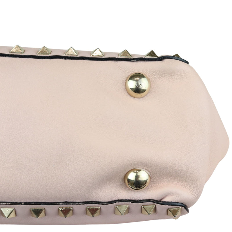 Rockstud Tote Small Vitello Beige Pink LGHW