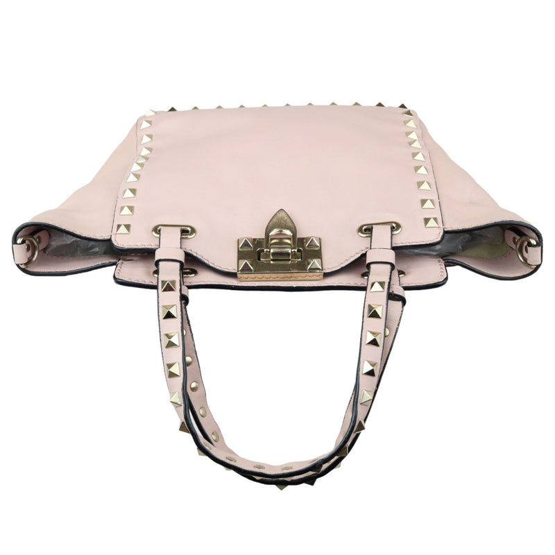 Rockstud Tote Small Vitello Beige Pink LGHW