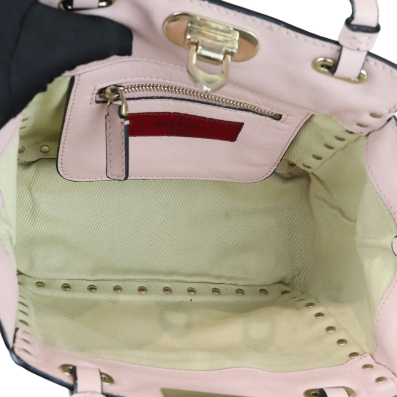 Rockstud Tote Small Vitello Beige Pink LGHW