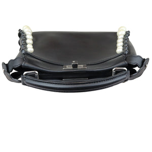 Peekaboo Iconic Satchel Mini Pearl Studded Black SHW