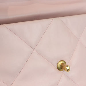 19 Flap Large Lambskin Quilted Light Pink MHW