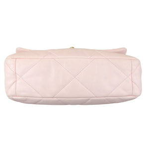 19 Flap Large Lambskin Quilted Light Pink MHW