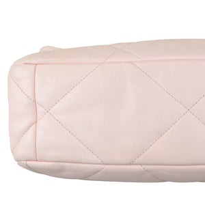 19 Flap Large Lambskin Quilted Light Pink MHW