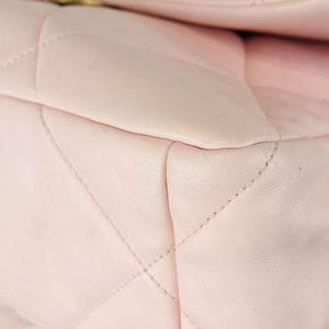 19 Flap Large Lambskin Quilted Light Pink MHW