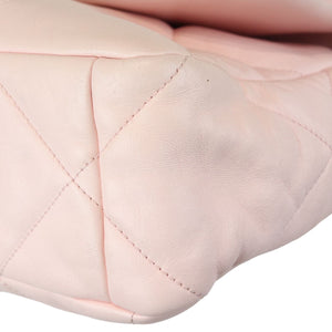 19 Flap Large Lambskin Quilted Light Pink MHW