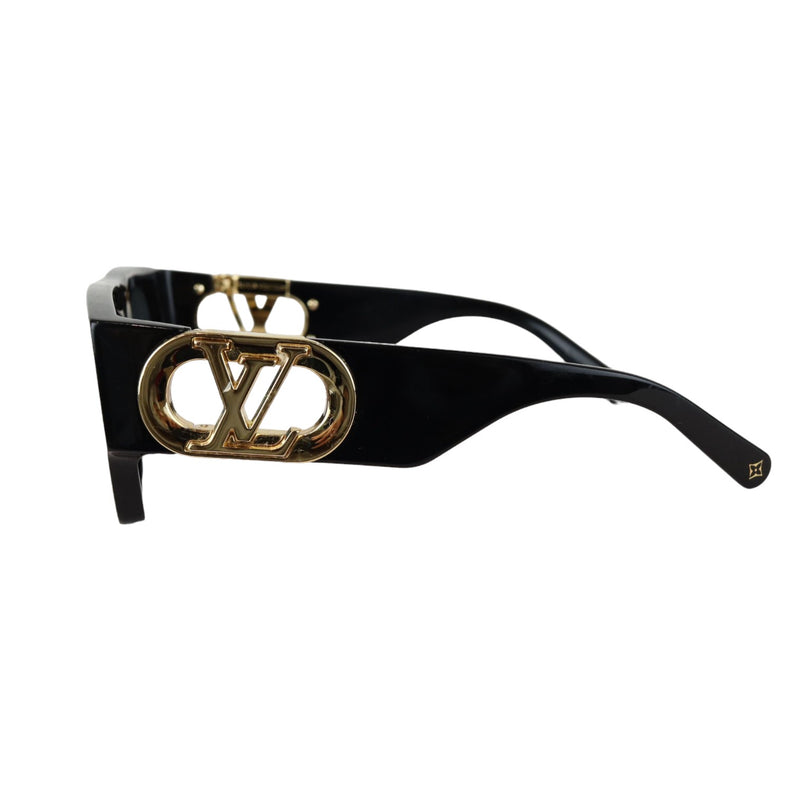 LV Link Square Sunglasses Acetate Black GHW