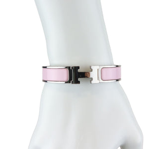 Clic Clac H Bracelet Enamel Narrow Pink SHW