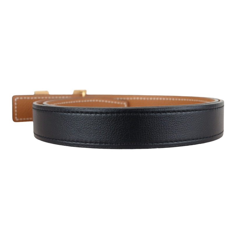 Constance Guilloche H Belt Mini Epsom Swift Black Gold Size 75 GHW