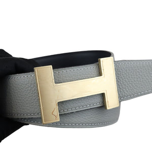 H Belt Swift Togo Black Grey Size 80