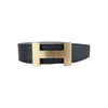 Silver Logo ''Moschino" Embellished Leather Belt in Beige