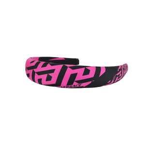 Headband Greca-logo print Pink Black