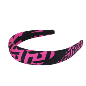 Headband Greca-logo print Pink Black