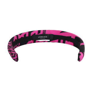 Headband Greca-logo print Pink Black