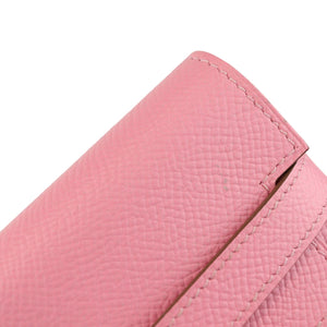 Kelly Long Wallet Epsom Calf Leather Rose Confetti Pink GHW