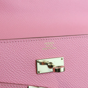 Kelly Long Wallet Epsom Calf Leather Rose Confetti Pink GHW