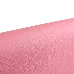 Kelly Long Wallet Epsom Calf Leather Rose Confetti Pink GHW