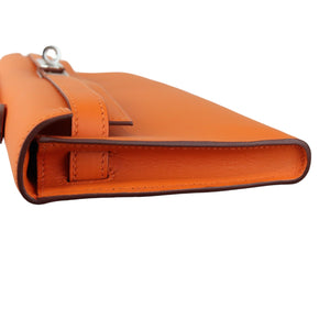 Kelly Cut Clutch Pochette Swift Orange PHW