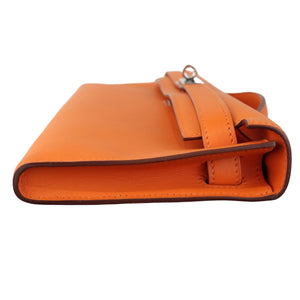 Kelly Cut Clutch Pochette Swift Orange PHW