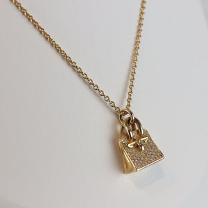 Birkin Amulette Pendant Necklace 18K Gold Diamond