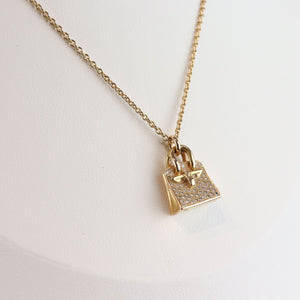 Birkin Amulette Pendant Necklace 18K Gold Diamond