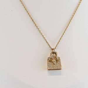 Birkin Amulette Pendant Necklace 18K Gold Diamond