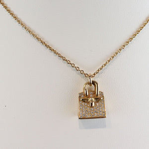 Birkin Amulette Pendant Necklace 18K Gold Diamond