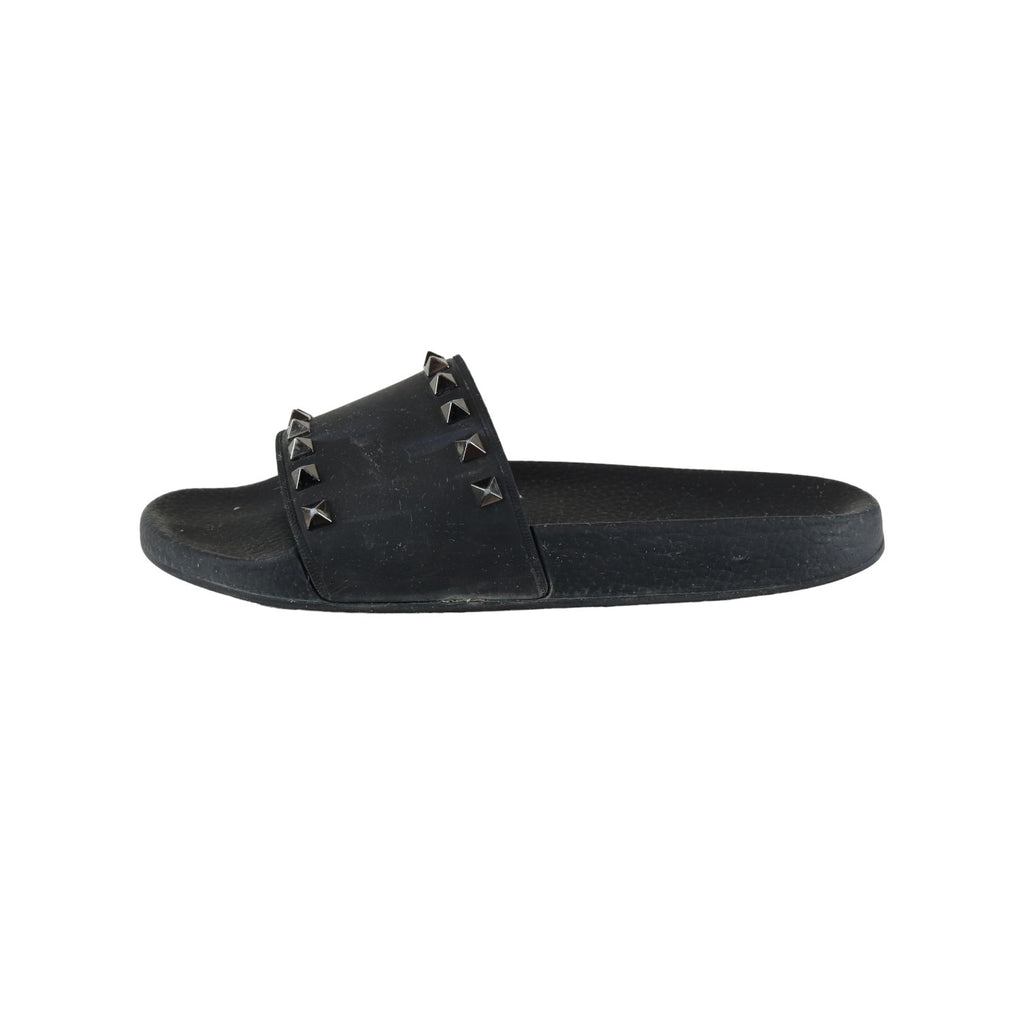 Rockstud Slide Sandals Rubber Black Size 38