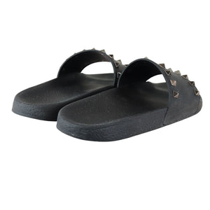 Rockstud Slide Sandals Rubber Black Size 38