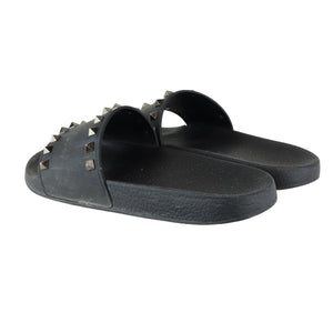 Rockstud Slide Sandals Rubber Black Size 38