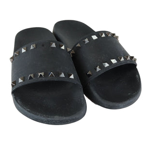 Rockstud Slide Sandals Rubber Black Size 38