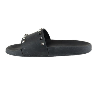 Rockstud Slide Sandals Rubber Black Size 38