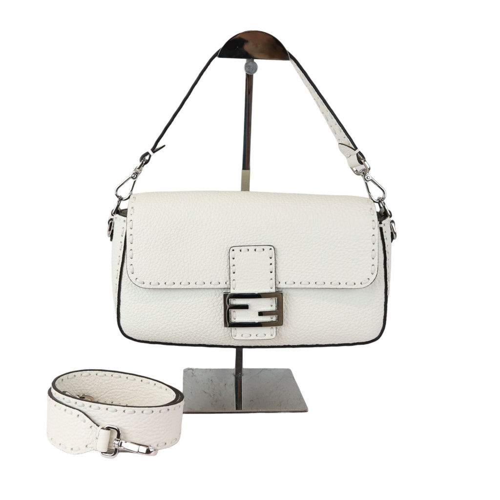 Selleria Baguette Shoulder Calfskin leather White SHW