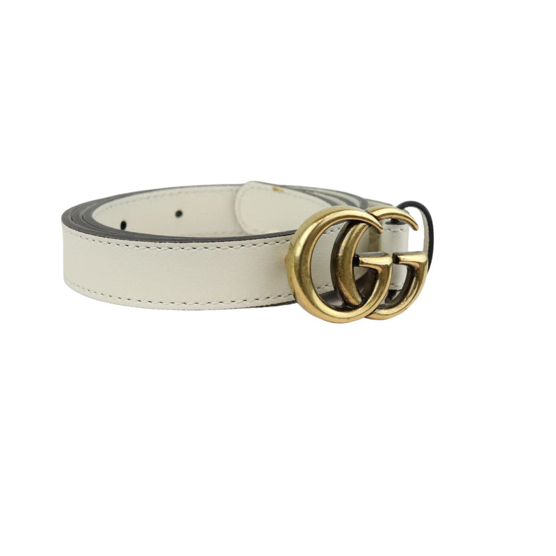 Double G Belt Calfskin Mystic White Size 80 GHW