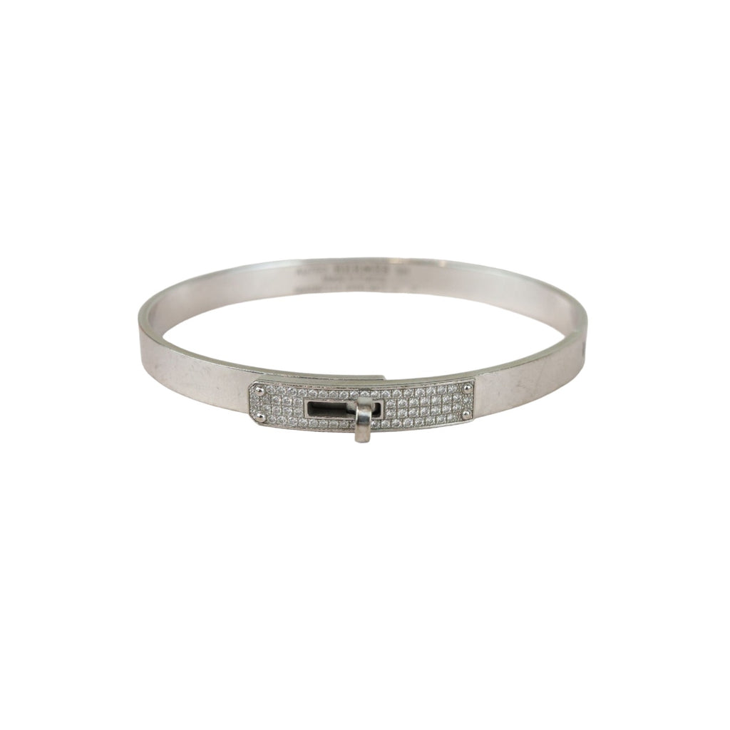 Kelly Pave Bracelet SH 18k White Gold Diamond Size Small